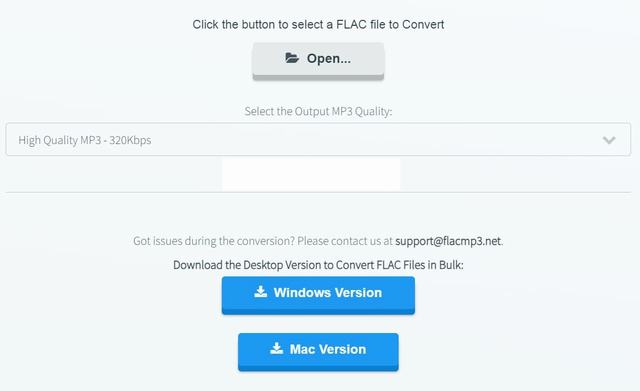Audio format conversion：FLAC To MP3 Converter Online