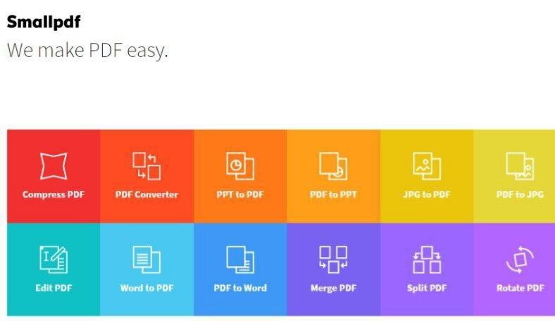 PDF处理网站：Smallpdf